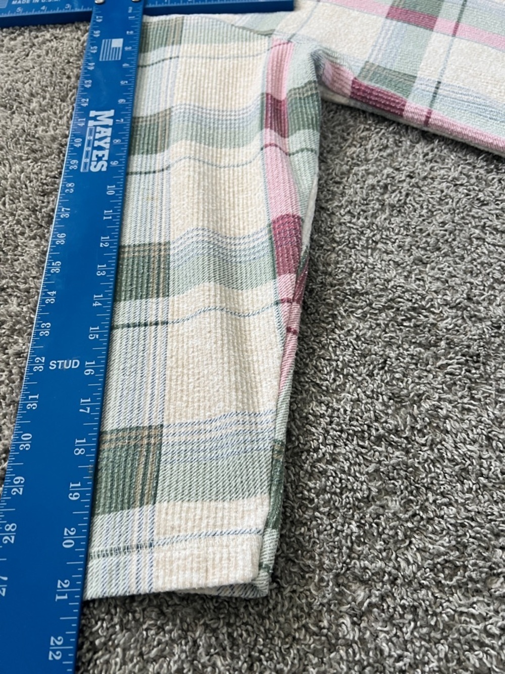 Jordan Taylor Women’s Textured Pink & Sage Green Plaid Button-Down Shirt Size 1X - Picture 8 of 11